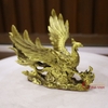 Phượng hoàng cưỡi mây đồng nguyên chất 15.5x12.5x12cm - 0.55kg - PVN778
