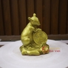 Chuột ôm đồng xu bằng đồng 16x11x7cm - 0.55kg-PVN766