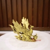 Phượng hoàng cưỡi mây đồng nguyên chất 15.5x12.5x12cm - 0.55kg - PVN778