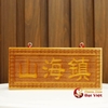 Thẻ Bài Sơn Hải Trấn Gỗ Đào Loại Ngang 8x18x1cm