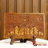 Gương Sơn Hải Trấn Gỗ Đào 23x14.5cm