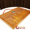 Gương Sơn Hải Trấn Cầu Lồi Gỗ Đào 23x14.5cm
