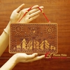 Gương Sơn Hải Trấn Gỗ Đào 23x14.5cm
