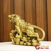 Hổ Đứng Đế Tiền Đồng Nguyên Chất 20x13x6cm - 1kg