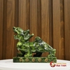 Cặp Tỳ Hưu Lam Ngọc Serpentine 17x14.5x6.5cm Kèm Đế