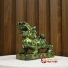 Cặp Tỳ Hưu Lam Ngọc Serpentine 17x14.5x6.5cm Kèm Đế