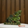 Cặp Tỳ Hưu Lam Ngọc Serpentine 17x14.5x6.5cm Kèm Đế