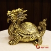 Long Quy Bát Quái Ngậm Ngũ Đế Đồng Nguyên Chất - 15x10x13cm