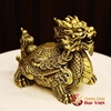 Long Quy Bát Quái Ngậm Ngũ Đế Đồng Nguyên Chất - 15x10x13cm