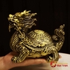 Long Quy Bát Quái Ngậm Ngũ Đế Đồng Nguyên Chất - 15x10x13cm