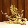 Phượng Hoàng Cưỡi Mây Đồng Nguyên Chất 20x15x17cm - 1.15kg