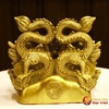 Song Long Tam Sơn Đồng Nguyên Chất Kích Thước 15x6.5x14cm - 1.15kg