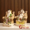 Cặp Tài Địa Gấm Đỏ Kích Thước 25cm