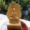 Phật bản mệnh tuổi Tuất, Hợi - A Di Đà - gỗ bách xanh14.5x8x4cm