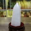 Trụ đá thạch anh trắng đục 15x6cm-0.9kg-MTA376