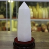 Trụ đá thạch anh trắng đục 19x6.5cm-1.3kg-MTA379