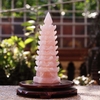 Tháp văn xương thạch anh hồng 9 tầng 21x7.5cm -1.15kg-DPVN196-1