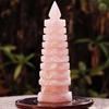 Tháp văn xương thạch anh hồng 9 tầng 21x7.5cm -1.15kg-DPVN196-1