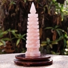 Tháp văn xương thạch anh hồng 9 tầng 25x7.5cm-1.3kg-DPVN198-2