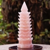 Tháp văn xương thạch anh hồng 9 tầng 22.5x7cm-1.3kg-DPVN198-4