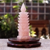 Tháp văn xương thạch anh hồng 7 tầng 19.5x6.5cm -850g-DPVN193