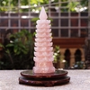 Tháp văn xương thạch anh hồng 9 tầng 23.5x7cm-1.3kg-DPVN198-5
