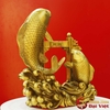 Cá chép vượt Vũ Môn hoá rồng bằng đồng nguyên chất - 28x26cm-4kg