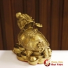 Long Quy Cõng Gậy Như Ý Đồng Nguyên Chất 12.5x15x10.5cmx1kg