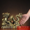 Rồng đế tiền ôm hũ vàng đồng 26x20x12cm - 3.2kg-PVN496