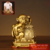 Khỉ đồng ôm túi vàng 16x13x7cm - 1.1kg