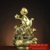 Khỉ đồng ngồi hũ vàng 16x10cm - 0.85kg