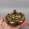 Xông trầm hoa sen đồng nguyên chất 10.5x6cm - 400g