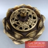 Xông trầm hương hoa sen bằng đồng nguyên chất - 8.5x12 cm - 800g