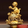 Khỉ đồng ngồi hũ vàng 16x10cm - 0.85kg