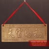 Kim bài thiên quan tứ phước ngang 22x8.5cm - 200g