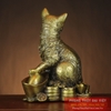 Mèo ngồi bệ tiền đồng nguyên chất 21x15.5x11cm - 1.45kg-PVN493