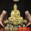 Phật thích ca mâu ni thiền trên bệ đá đồng nguyên chất - 30x24x17cm - 3.85kg-PVN489