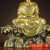 Phật thích ca mâu ni thiền trên bệ đá đồng nguyên chất - 30x24x17cm - 3.85kg-PVN489