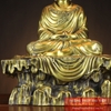 Phật thích ca mâu ni thiền trên bệ đá đồng nguyên chất - 22x18x14cm - 1.85kg