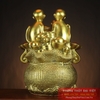 Khỉ phúc đồng ngồi túi vàng 13x9x8cm - 0.6kg