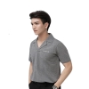 H02-T05 Áo polo nam HIDDLE cổ vest - ELE Xám