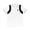 H05-T1 Áo polo tay phối màu trắng-Trắng