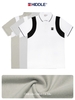 H05-T1 Áo polo tay phối màu trắng-Đen