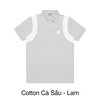 H05-T1 Áo polo tay phối màu trắng-Lam
