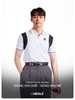 H05-T1 Áo polo tay phối màu trắng-Trắng
