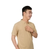 H04-T3 Áo polo in nổi HIDDLE nhiều màu-Vàng kem