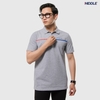 H02-T06 Áo polo nam sọc ngang HIDDLE-Xám