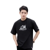 H01-T4 Áo thun nam cổ tròn HI Wanderlust Đen