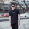 H01-T5 Áo thun nam cổ tròn cao cấp HI BW Đen