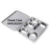 Khay phần/ khay cơm inox 5 ngăn sâu bé 304